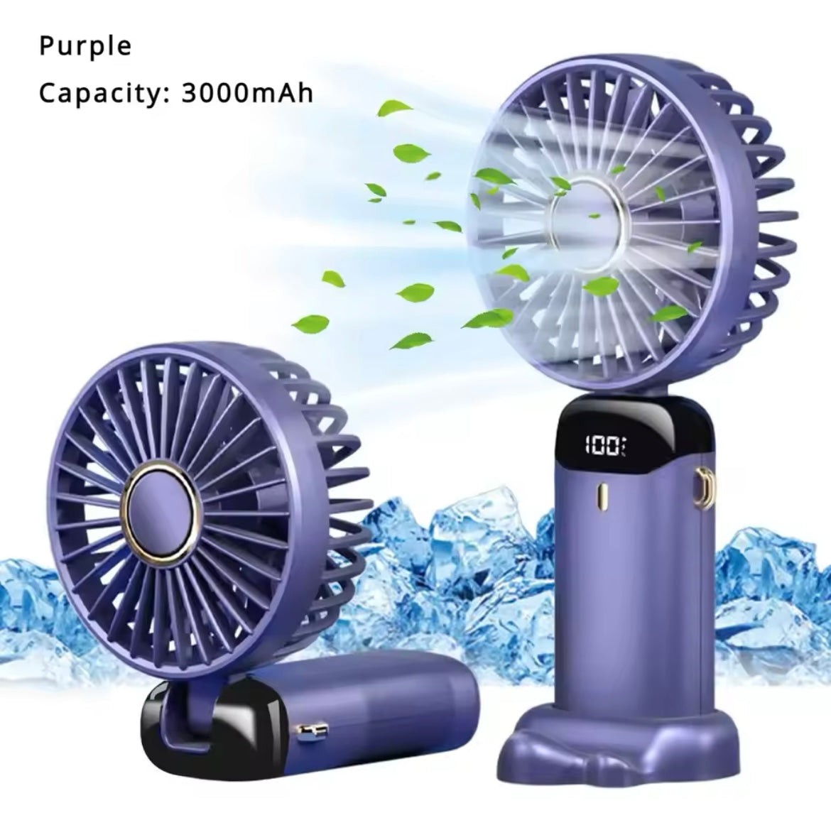 Hand Held Fan,Portable Handheld USB Rechargeable Fans with 5 Speeds