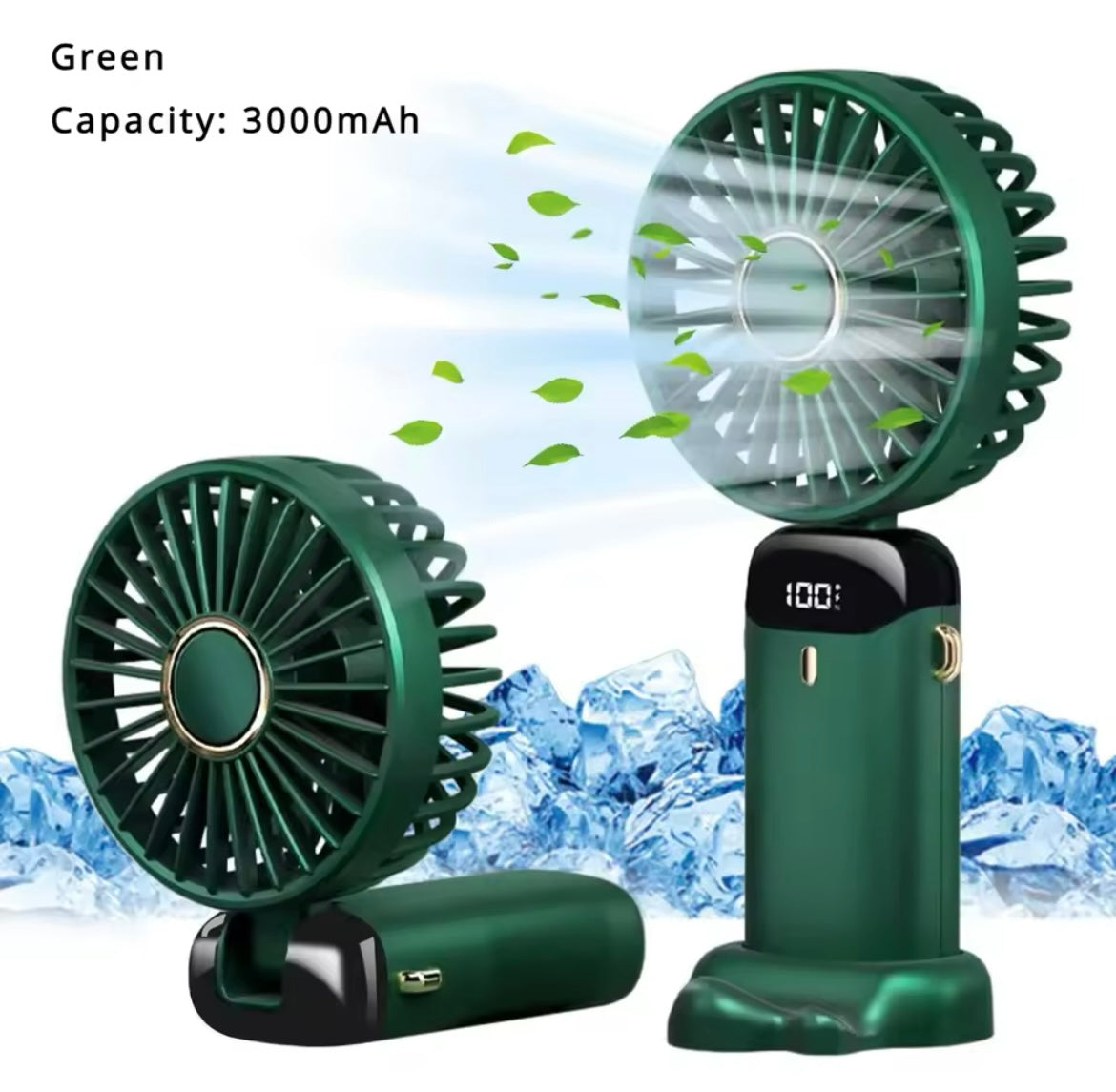 Hand Held Fan,Portable Handheld USB Rechargeable Fans with 5 Speeds